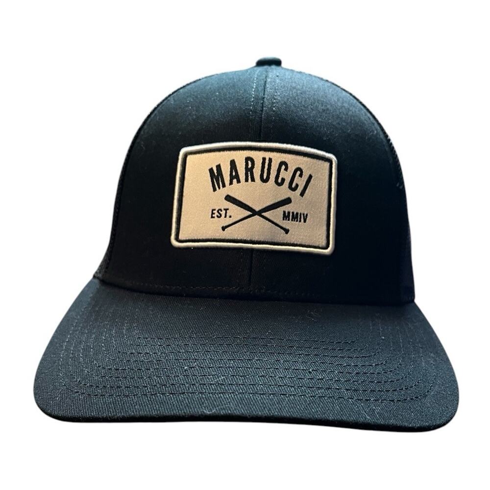 NWT--YOUTH MARUCCI SPORTS EST. MMIV BLACK TRUCKER MESH SNAPBACK CAP HAT
